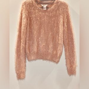 Light Pink‎ Candies Fuzzy and Glittery Sweater Size XS